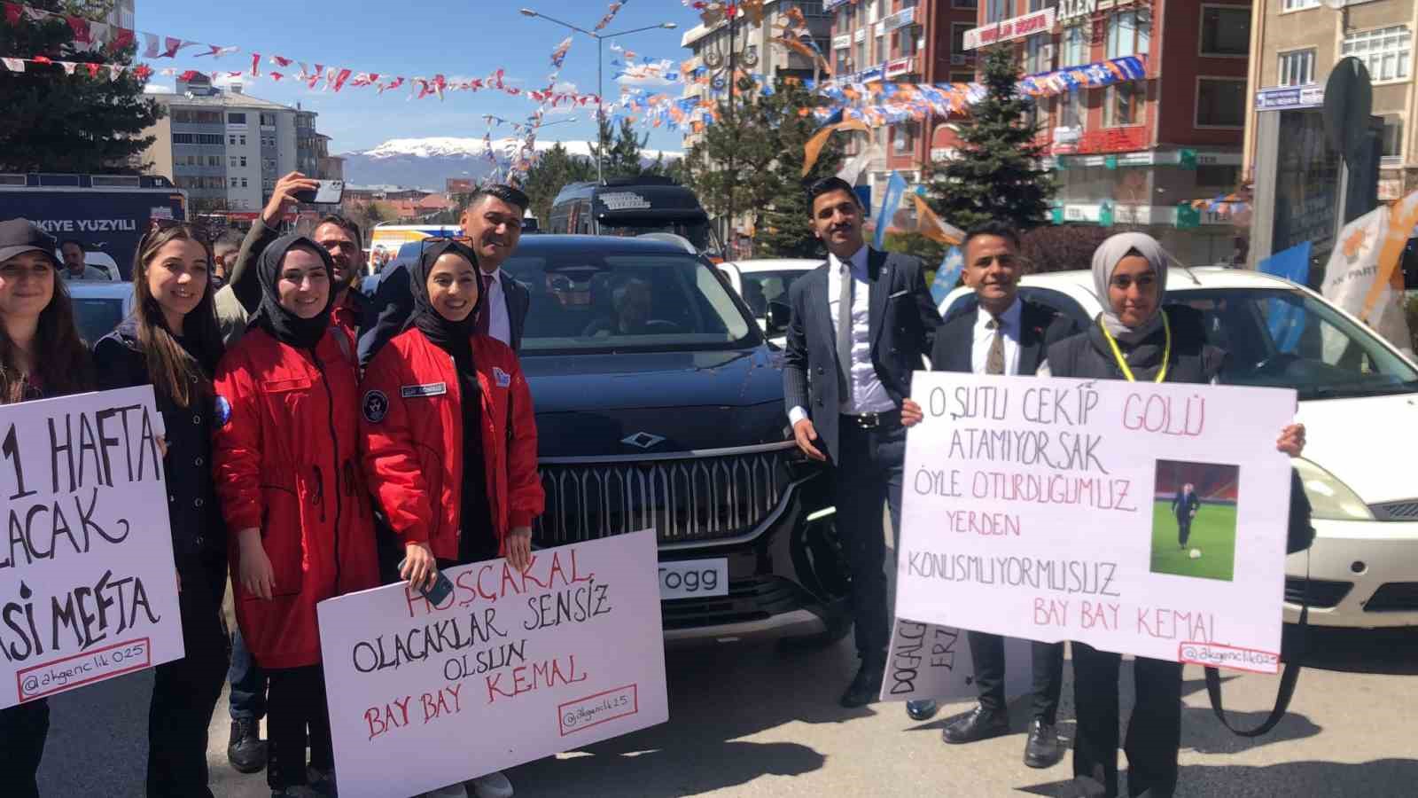 Togg Oltu, Erzurum caddelerinde boy gösterdi Togg Oltu, Erzurum caddelerinde boy gösterdi