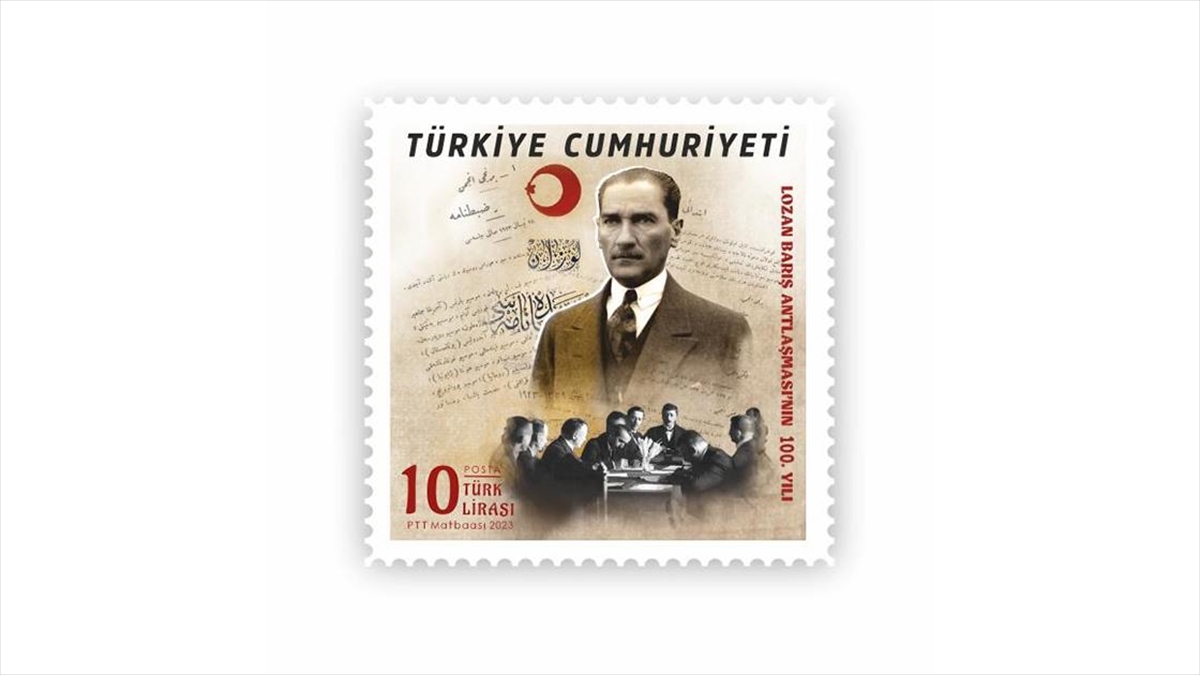 PTT’den “Lozan Barış Antlaşması’nın 100. yılı” konulu anma pulu PTT’den “Lozan Barış Antlaşması’nın 100. yılı” konulu anma pulu