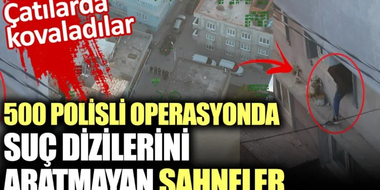Çatılarda kovaladılar 1500 polis.. Çatılarda kovaladılar 1500 polis..