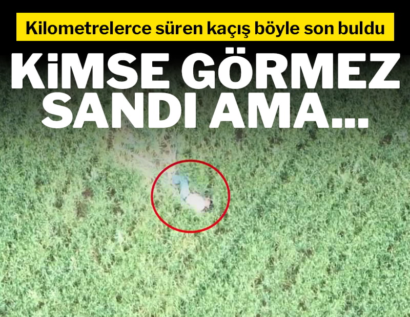 Polisten kaçtı, dronla yakalandı