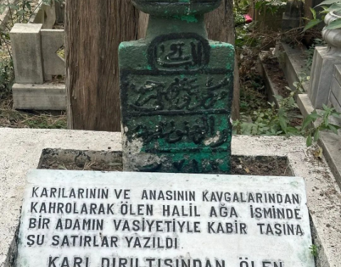 Kadın dırdırından ölen ilk adamın mezarı