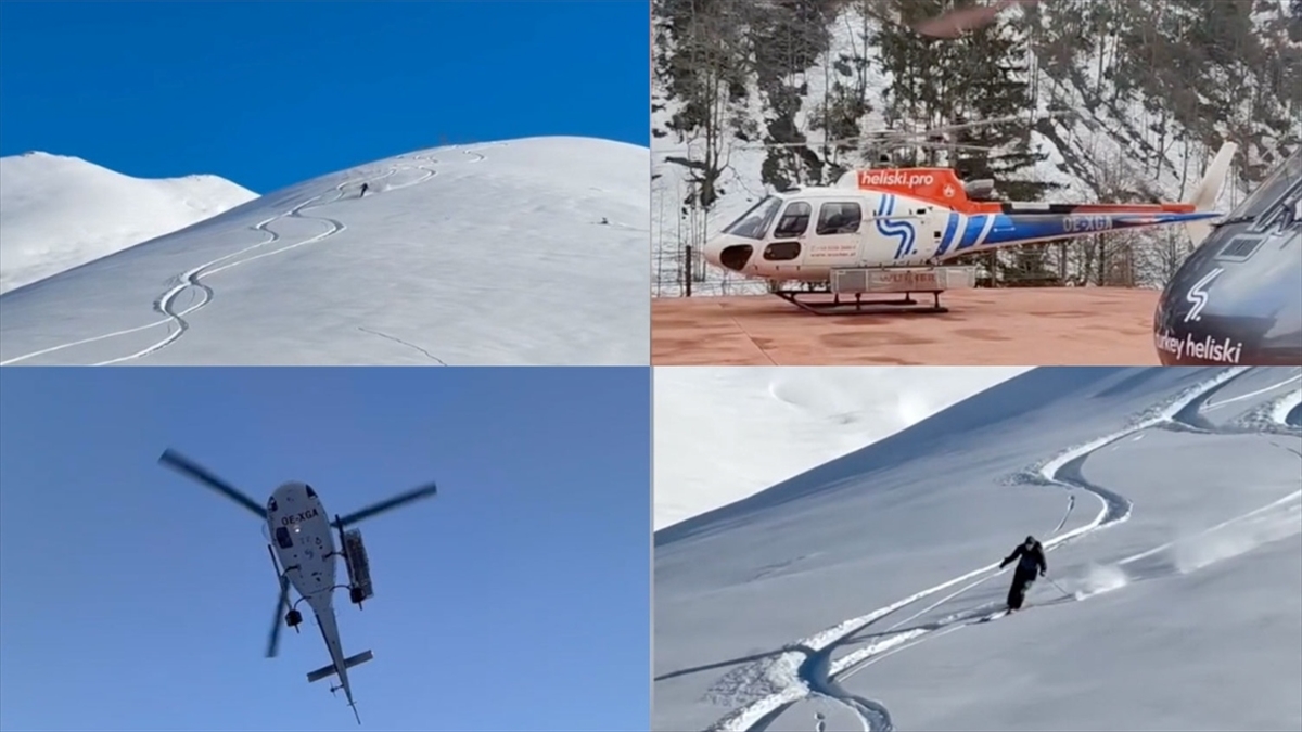 Kaçkar Dağları’nda “heliski” heyecanı yaşanıyor Kaçkar Dağları’nda “heliski” heyecanı yaşanıyor