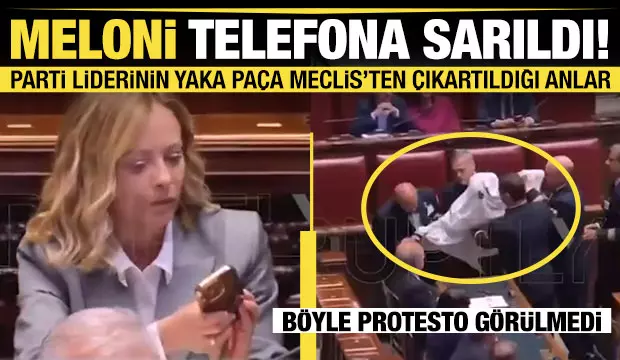 Başbakan Meloni telefona sarıldı! İtalya Meclisi’nde hayrete düşüren anlar… Başbakan Meloni telefona sarıldı! İtalya Meclisi’nde hayrete düşüren anlar…