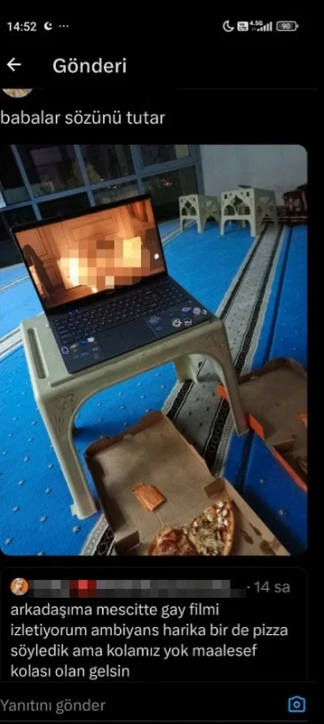 Sakarya’da öğrenci yurdunun mescidinde skandal görüntü