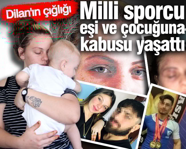 Milli sporcu eşi ve çocuğuna kabusu yaşattı!  Milli sporcu eşi ve çocuğuna kabusu yaşattı!