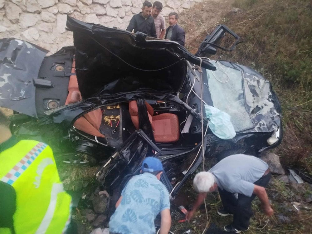 Tokat’ta yürekleri yakan kaza! 5 metre yükseklikten uçtu