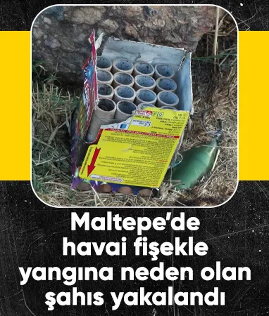 Maltepe’de otluk alanda havai fişek atan kişi yakalandı Maltepe’de otluk alanda havai fişek atan kişi yakalandı