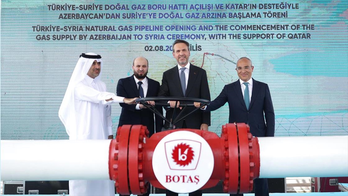 Türkiye’den Suriye’ye ilk gaz akışı başladı Türkiye’den Suriye’ye ilk gaz akışı başladı