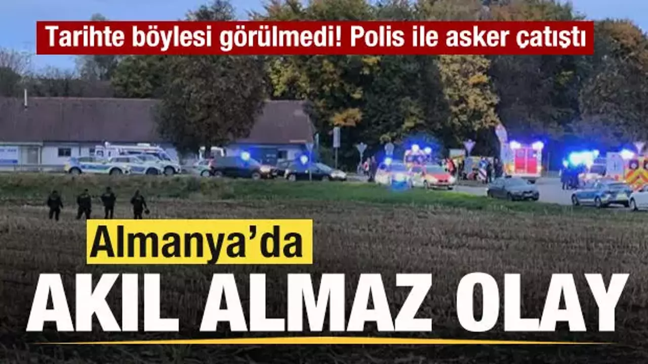 Almanya’da akıl almaz olay! Tarihte böylesi görülmedi! Polis ile asker çatıştı Almanya’da akıl almaz olay! Tarihte böylesi görülmedi! Polis ile asker çatıştı