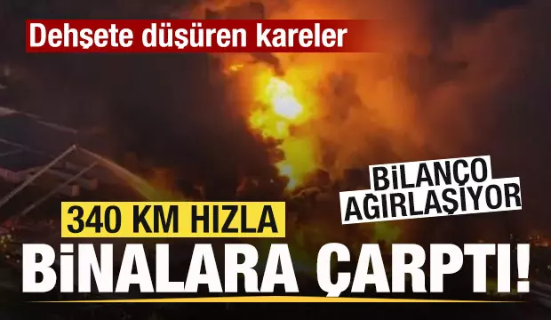 ABD’de uçak düştü! 340 km hızla binalara çarptı! Ağır bilanço!