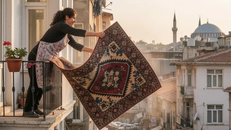 Halı silkeledi, üç ay hapis cezası verildi Halı silkeledi, üç ay hapis cezası verildi