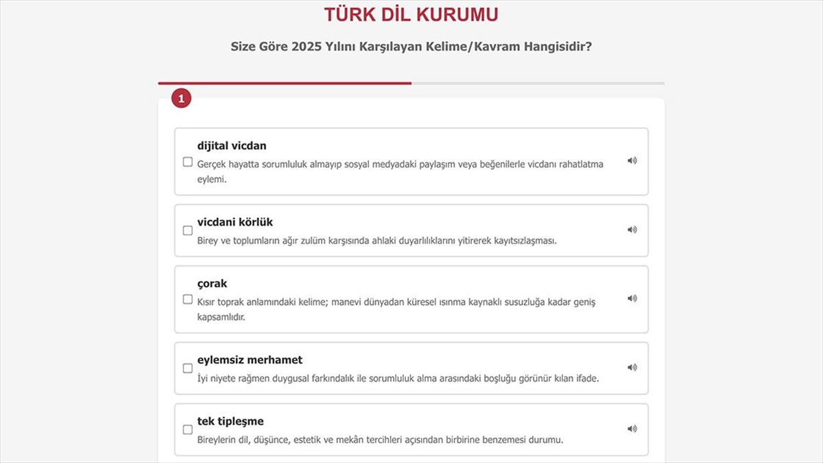 “2025 Yılının Kelimesi/Kavramı”nda 5 kelime halk oylamasına açıldı