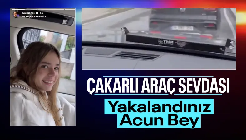 Acun Ilıcalı’nın kızının çakarlı aracı Acun Ilıcalı’nın kızının çakarlı aracı