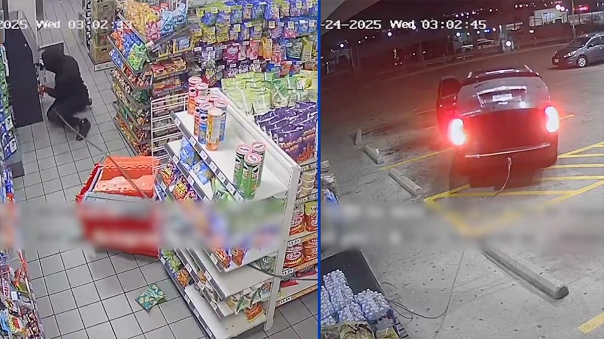 ABD’de hırsızlık zanlıları Noel arifesinde araçlarına bağladıkları ATM’yi yerinden söküp çalmaya çalıştı