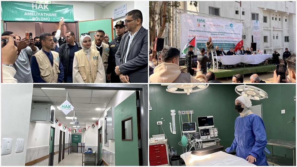 Gazze’deki Şifa Hastanesi’nin bir bloğu Hak İnsani Yardım Derneği’nin katkılarıyla hizmete açıldı Gazze’deki Şifa Hastanesi’nin bir bloğu Hak İnsani Yardım Derneği’nin katkılarıyla hizmete açıldı