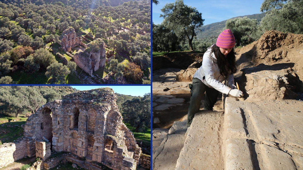Nysa Antik Kenti’nde kütüphaneye ulaşılmasını sağlayan 1800 yıllık merdiven ortaya çıkarıldı