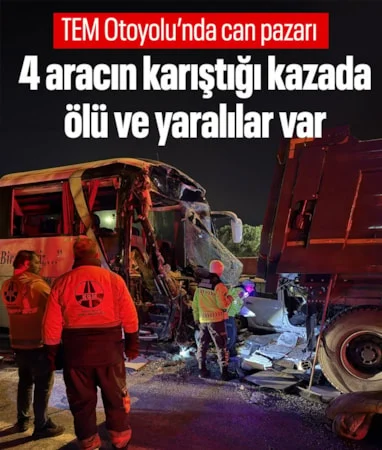Sakarya TEM Otoyolu’nda yaşanan zincirleme kazada 1 kişi hayatını kaybetti