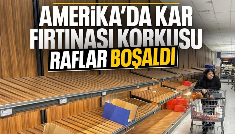 Yoğun kar ve dondurucu soğuk beklenen ABD’de süpermarketler boşaldı