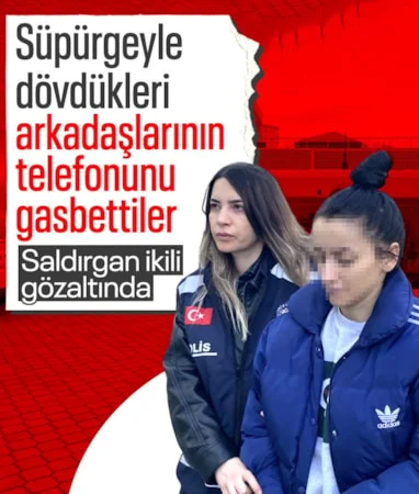 Samsun’da arkadaşlarını elektrik süpürgesinin demiriyle dövüp telefonunu gasbettiler