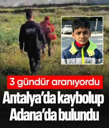 Antalya’da kaybolup Adana’da bulundu: 11 yaşındaki Ali’den sevindiren haber… Antalya’da kaybolup Adana’da bulundu: 11 yaşındaki Ali’den sevindiren haber…