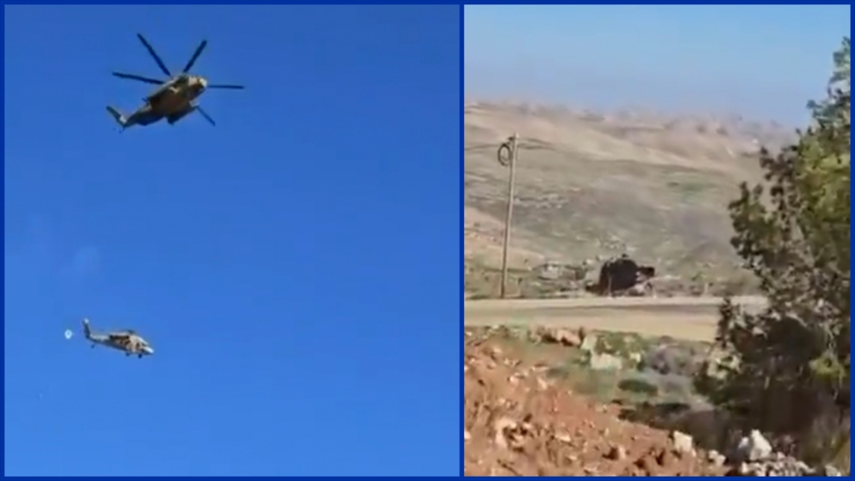 İsrail ordusuna ait arızalı helikopter tahliyesi sırasında halat kopması sonucu yere çakıldı