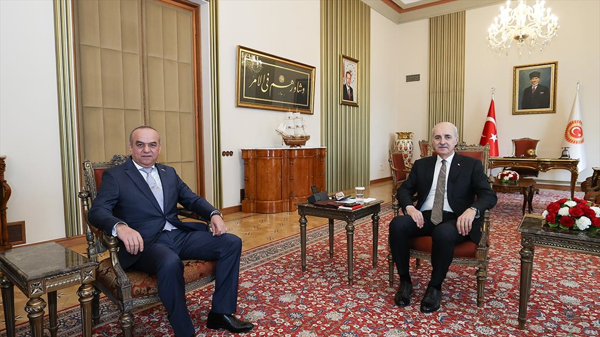 TBMM Başkanı Kurtulmuş, Tacikistan’ın Ankara Büyükelçisi İmomi’yi kabul etti