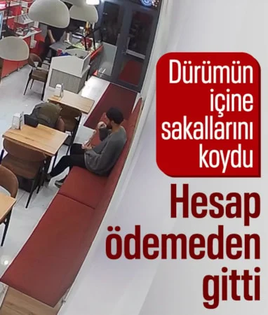 Elazığ’da sipariş ettiği dürümün içerisine sakalının kıllarını koydu: Hesap ödemeden çıktı…