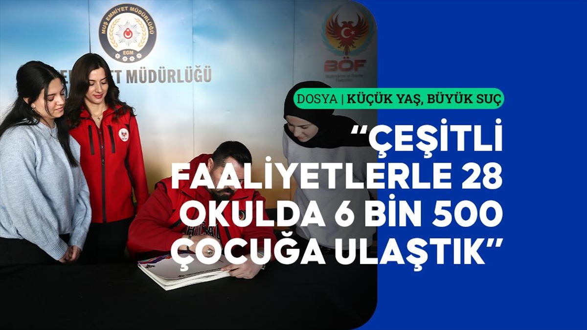 Muş’ta polisler, önleyici faaliyetlerle çocukları suçtan korumaya çalışıyor Muş’ta polisler, önleyici faaliyetlerle çocukları suçtan korumaya çalışıyor