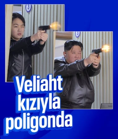 Kim Jong Un, kızı ile poligonda atış yaptı…