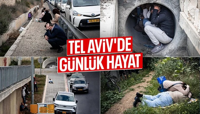 İsrail’de panik anları: İran füzelerinden korunmaya çalıştılar…