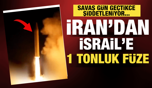 İran’dan İsrail’e 1 tonluk füze fırlatıldı…