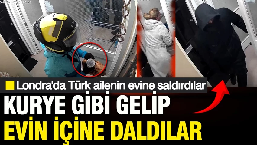 Kurye kılığında gelip evin içine daldılar; hırsızlık girişimi kamerada…