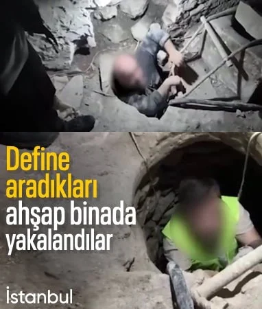 Fatih’te sit alanında define arayanlara suçüstü… Fatih’te sit alanında define arayanlara suçüstü…