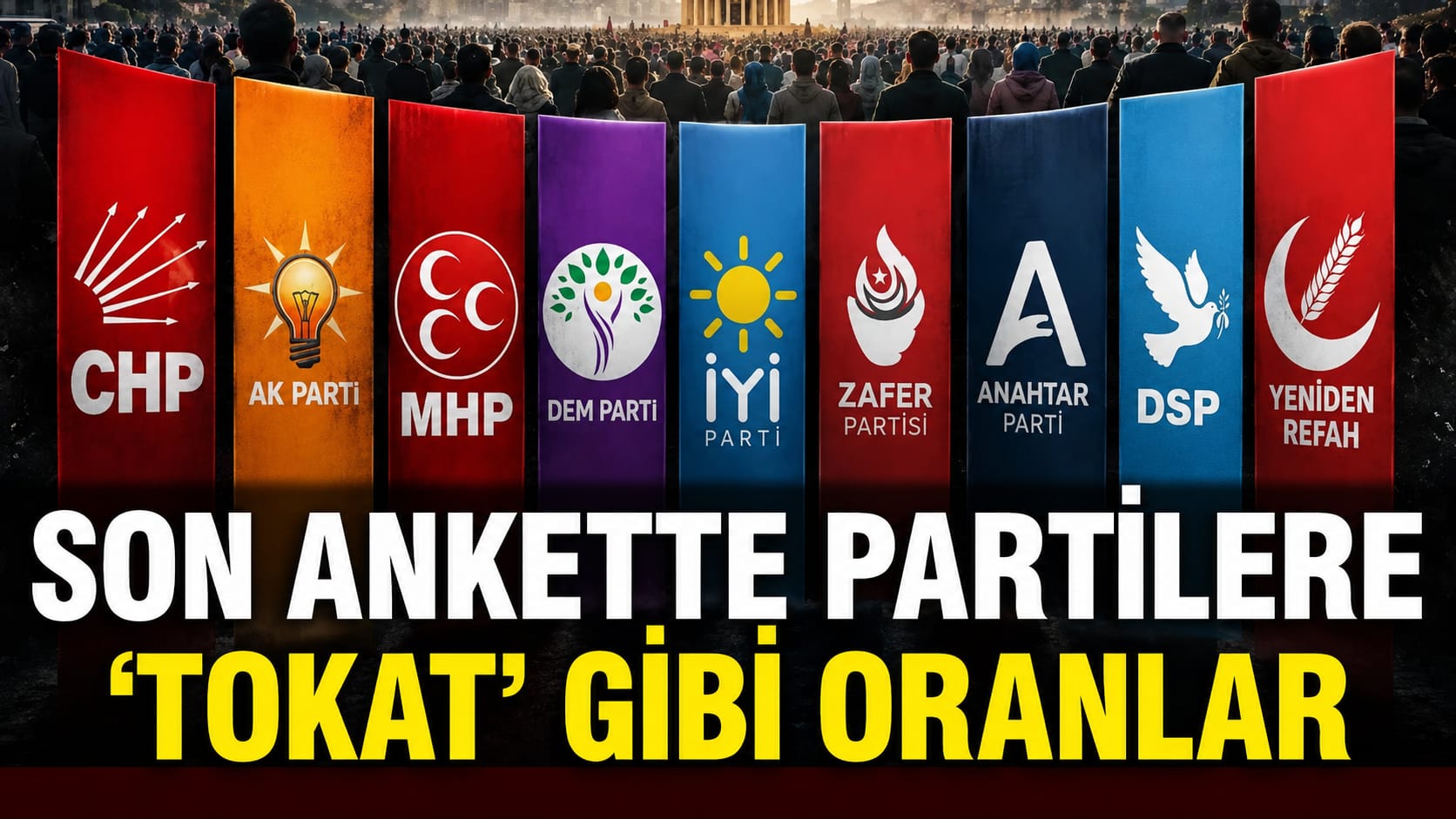 Son ankette CHP ve AK Parti’ye tokat gibi oranlar, seçimin kaderi %20’nin elinde, fark %0,3…