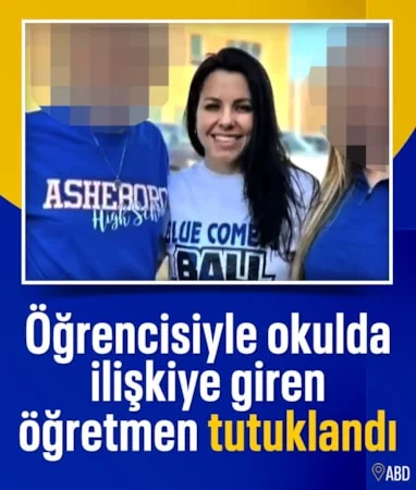 ABD’de lisede rehber öğretmen, öğrenciyle ilişki suçlamasıyla tutuklandı… ABD’de lisede rehber öğretmen, öğrenciyle ilişki suçlamasıyla tutuklandı…