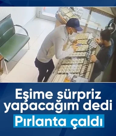 Konya’da girdiği kuyumcudan pırlanta çaldı: Eşime sürpriz yapacaktım…