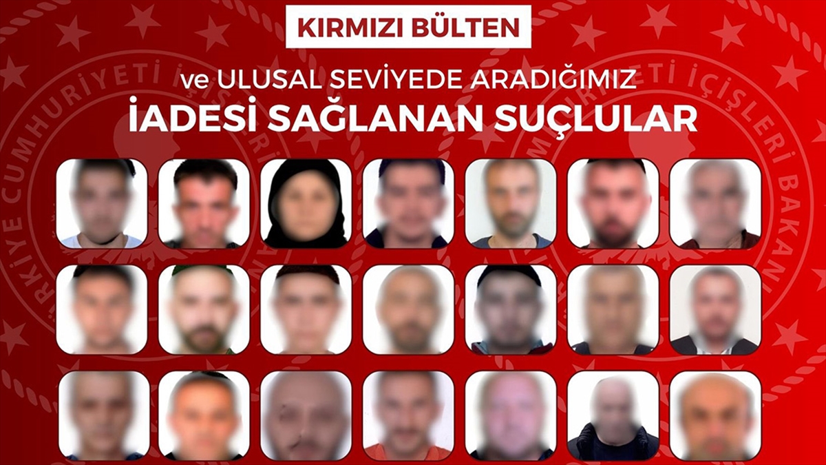 Kırmızı bültenle aranan 27, ulusal seviyede aranan 21 suçlu ülkeye getirildi