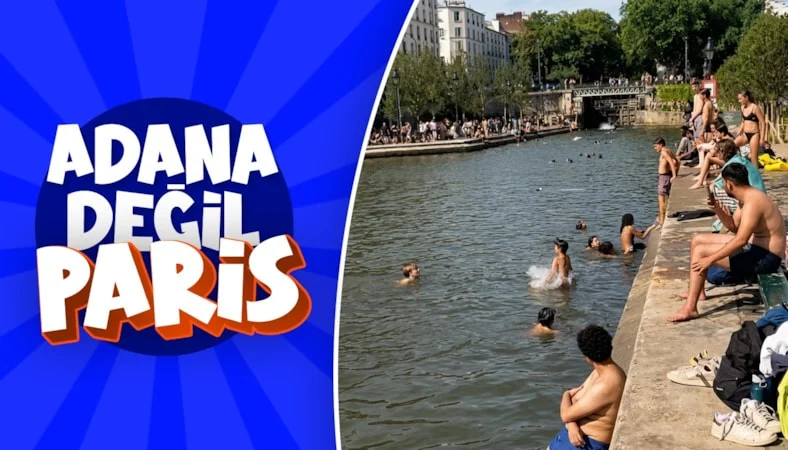 Fransa’da aşırı sıcaklar nedeniyle ilginç görüntüler ortaya çıkmaya devam ediyor…