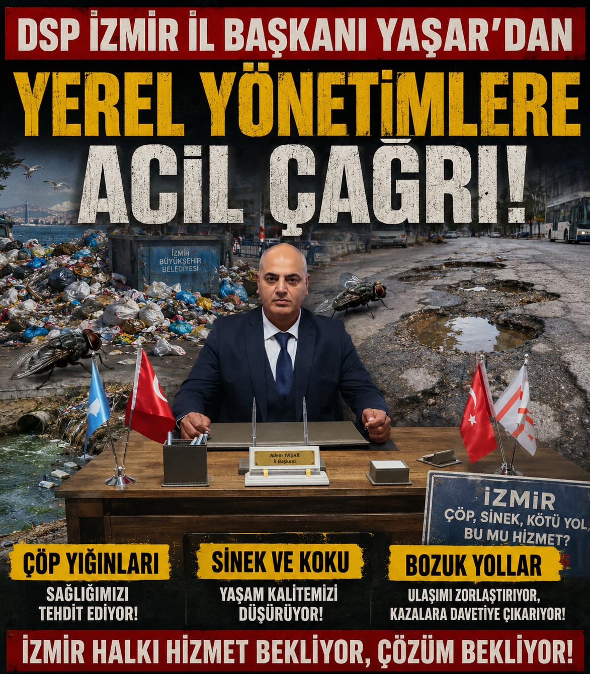 DSP İzmir İl Başkanı Yaşar’dan Yerel Yönetimlere Acil Çağrı…