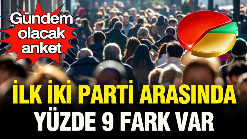 Gündem olacak anket yayınlandı: İlk iki parti arasında yüzde 9 fark var… Gündem olacak anket yayınlandı: İlk iki parti arasında yüzde 9 fark var…
