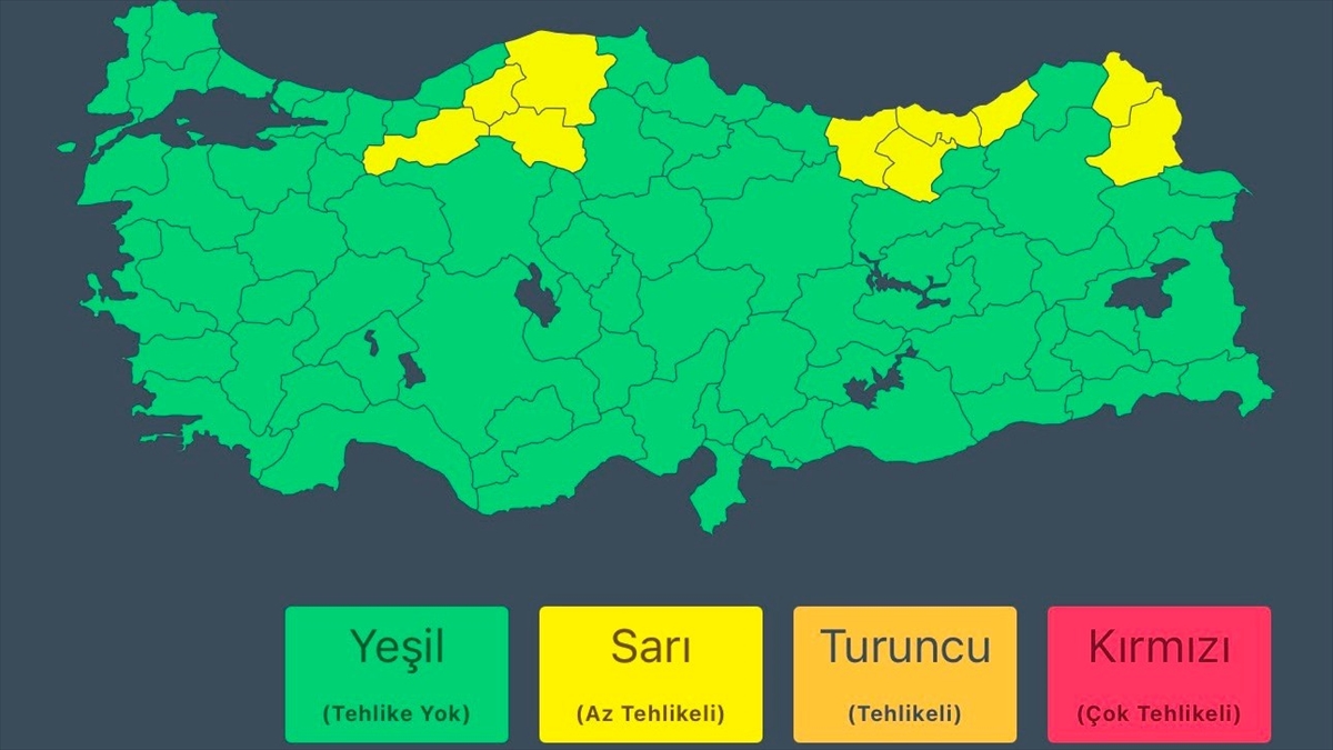 İçişleri Bakanlığından 10 il için “sarı” kodlu meteorolojik uyarı İçişleri Bakanlığından 10 il için “sarı” kodlu meteorolojik uyarı