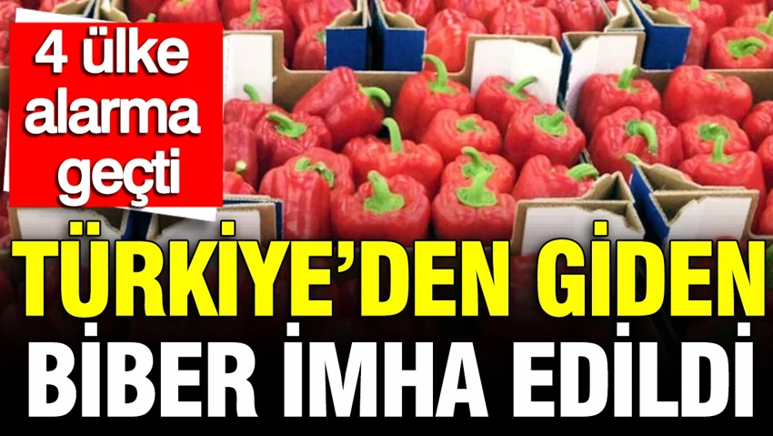 Türkiye’den giden biber imha edildi: 4 ülke alarma geçti…