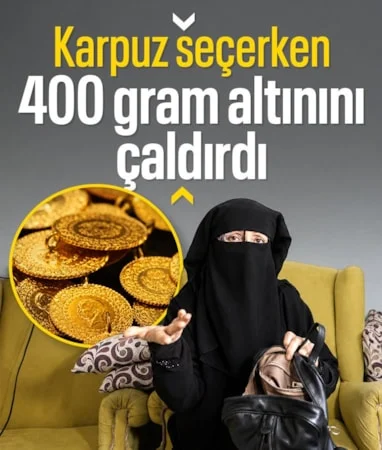 400 gram altını pazarda çaldırdı…