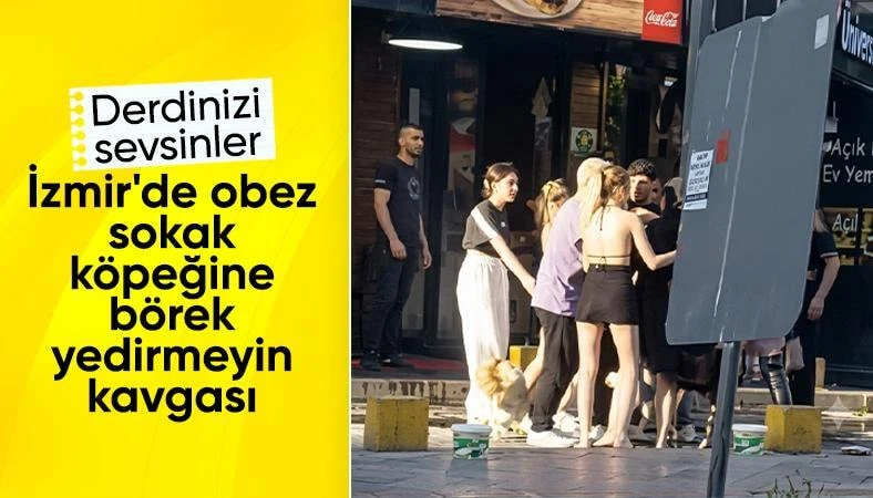 İzmir’de ‘obez köpeğe börek verme’ tartışması… İzmir’de ‘obez köpeğe börek verme’ tartışması…