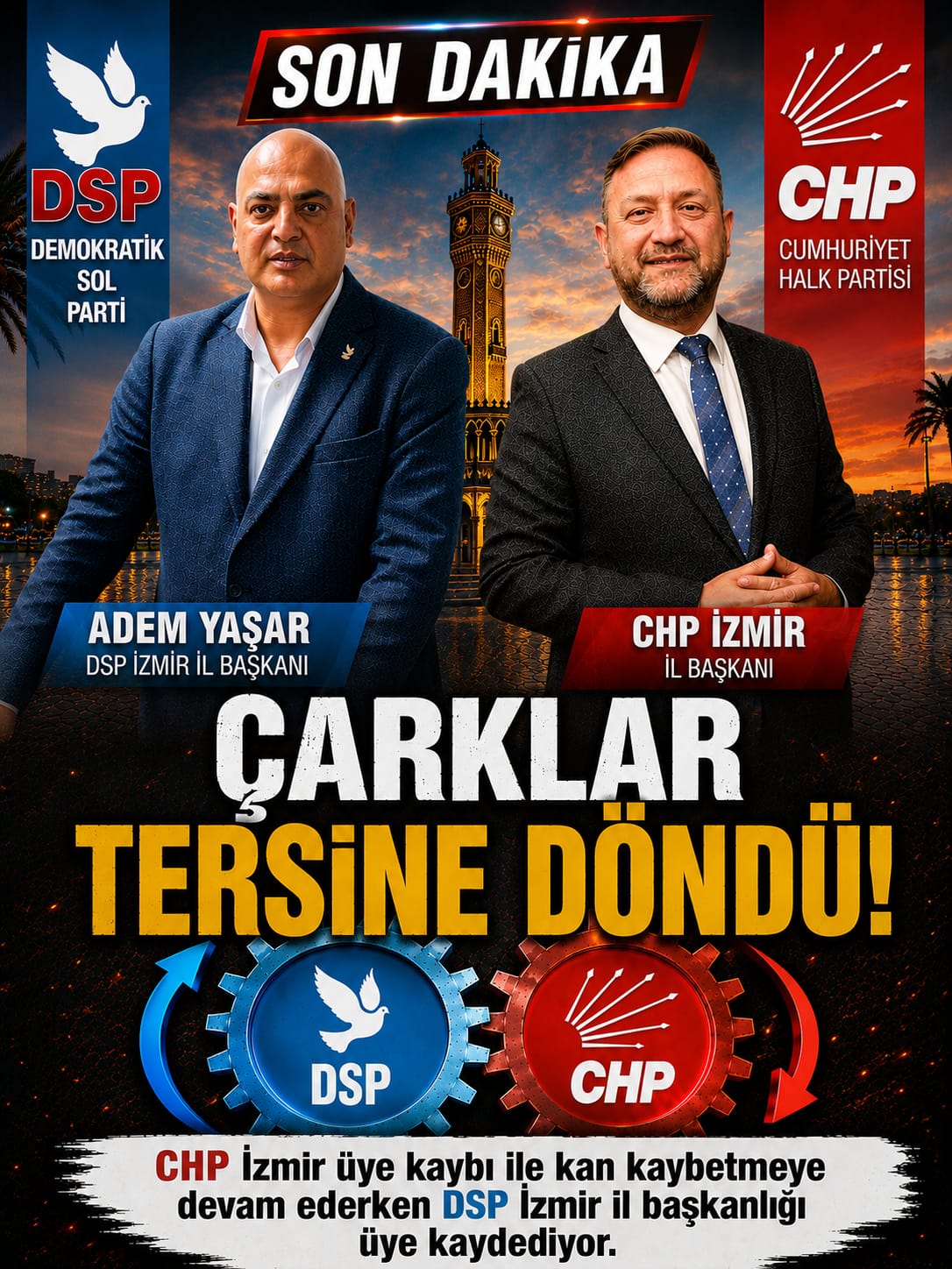İzmir’de Çarklar Tersine Döndü…