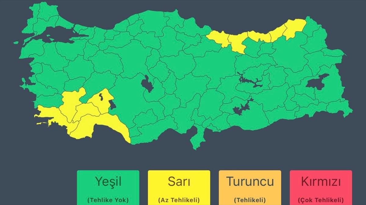 İçişleri Bakanlığından 10 il için “sarı” kodlu meteorolojik uyarı İçişleri Bakanlığından 10 il için “sarı” kodlu meteorolojik uyarı