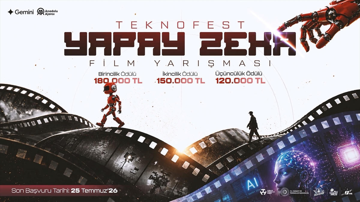T3 Vakfı, AA ve Gemini işbirliğiyle düzenlenen “Yapay Zeka Film Yarışması” başvuruları başladı T3 Vakfı, AA ve Gemini işbirliğiyle düzenlenen “Yapay Zeka Film Yarışması” başvuruları başladı