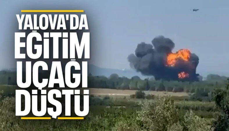 Yalova’da askeri eğitim uçağı düştü… Yalova’da askeri eğitim uçağı düştü…