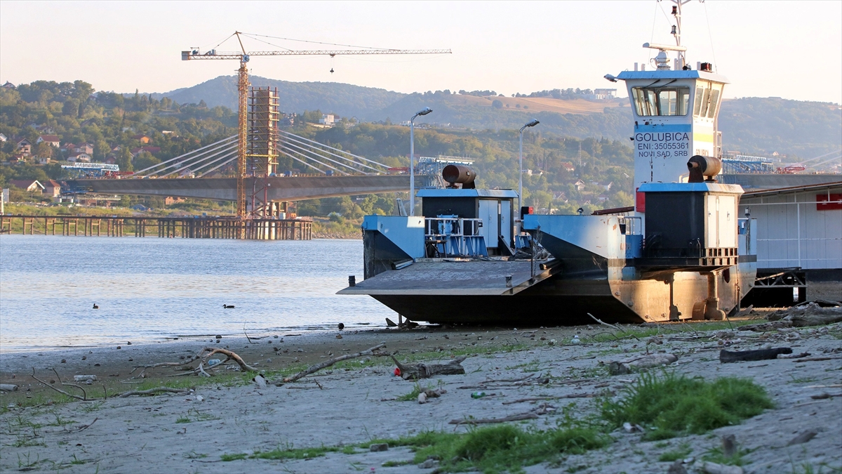 Bulgaristan’da Tuna Nehri’nde çok sayıda gemi düşük su seviyesi nedeniyle bekliyor Bulgaristan’da Tuna Nehri’nde çok sayıda gemi düşük su seviyesi nedeniyle bekliyor