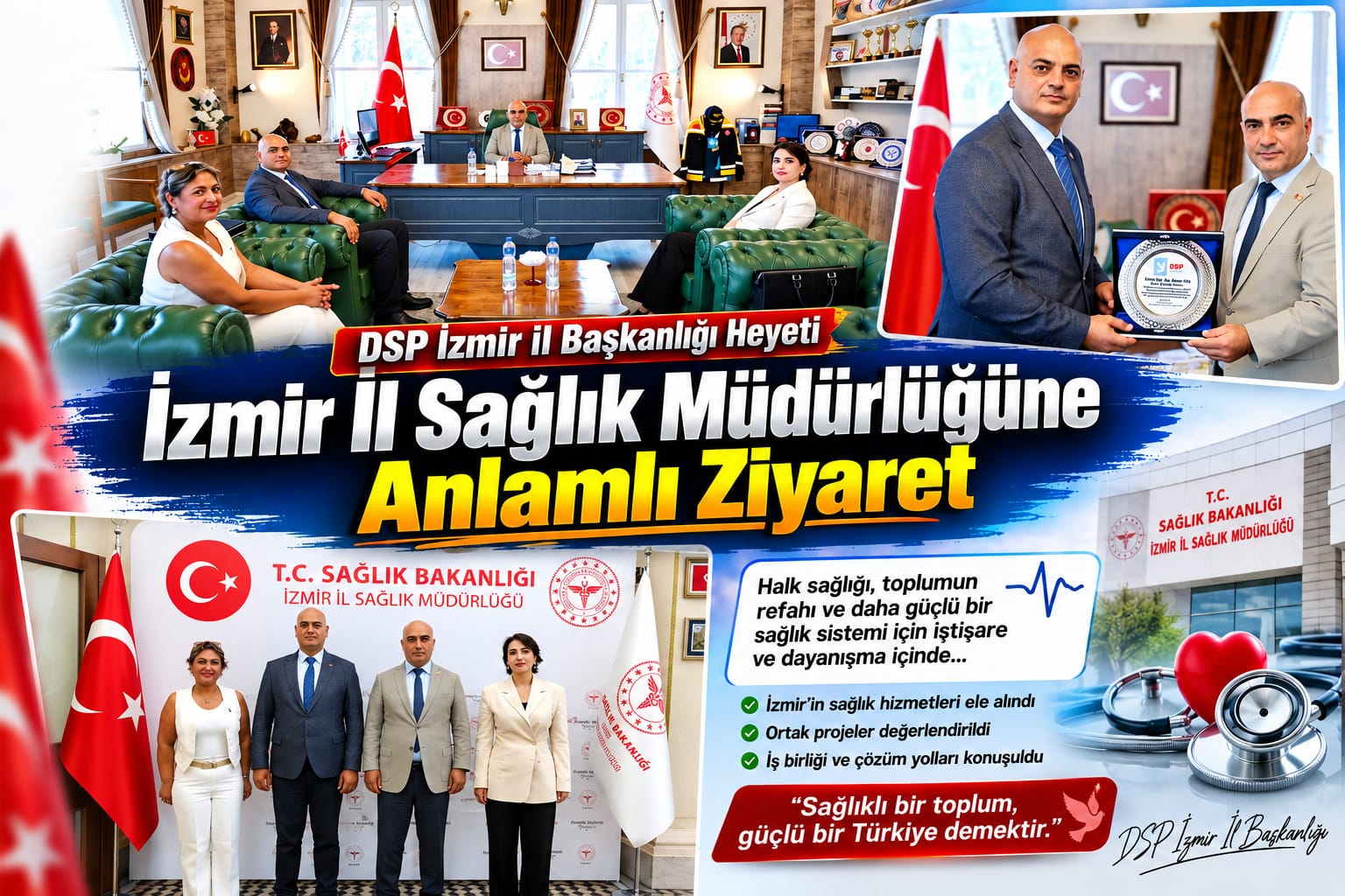 DSP İZMİR İL BAŞKANLIĞI’NDAN İL SAĞLIK MÜDÜRÜ DOÇ. DR. AYHAN KUL’A “YENİLİK VE TEŞEKKÜR” ZİYARETİ DSP İZMİR İL BAŞKANLIĞI’NDAN İL SAĞLIK MÜDÜRÜ DOÇ. DR. AYHAN KUL’A “YENİLİK VE TEŞEKKÜR” ZİYARETİ